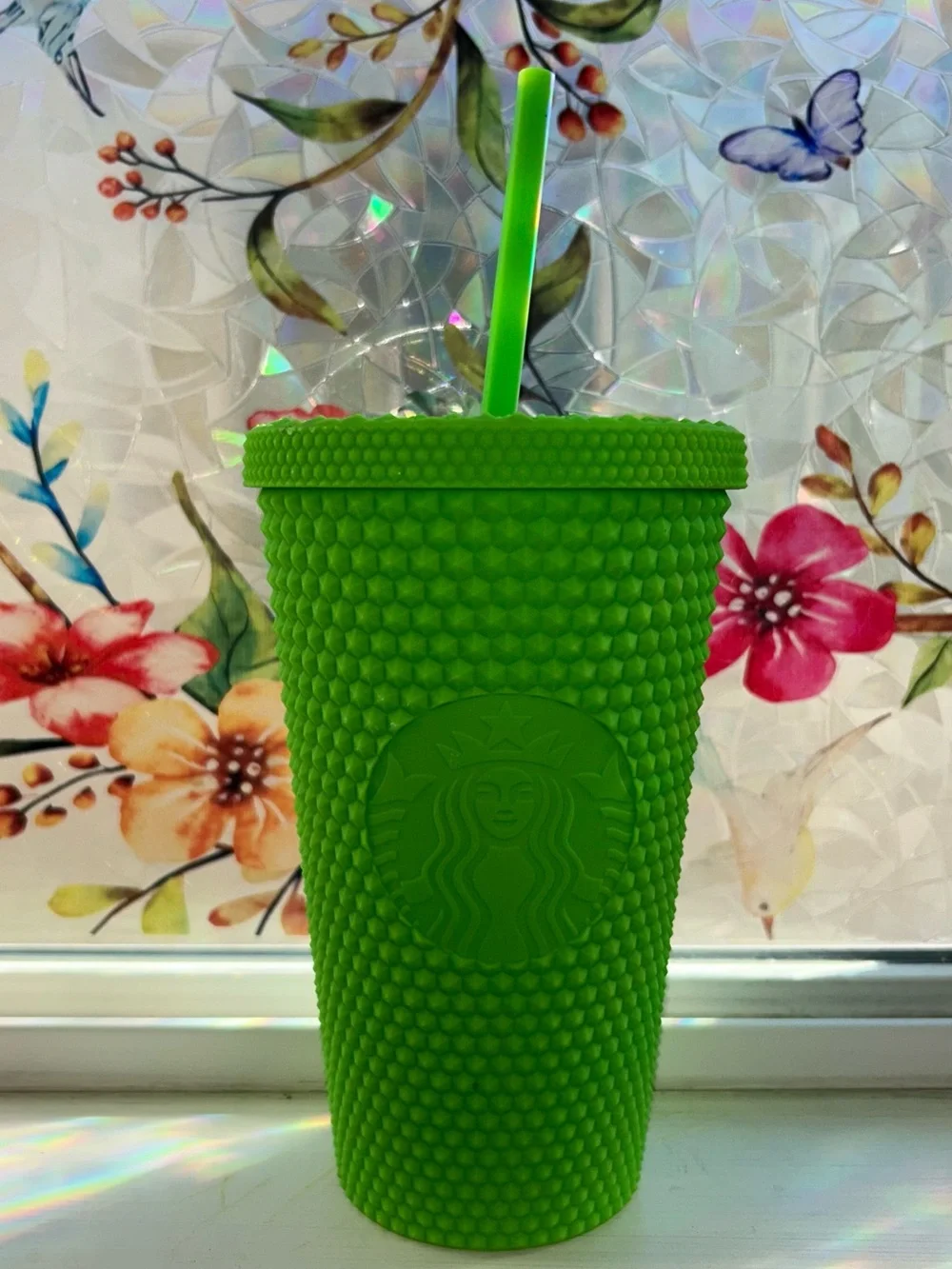 Starbucks Neon Green Tumbler Fall 2021 Grande Studded Cold Cup Brand New